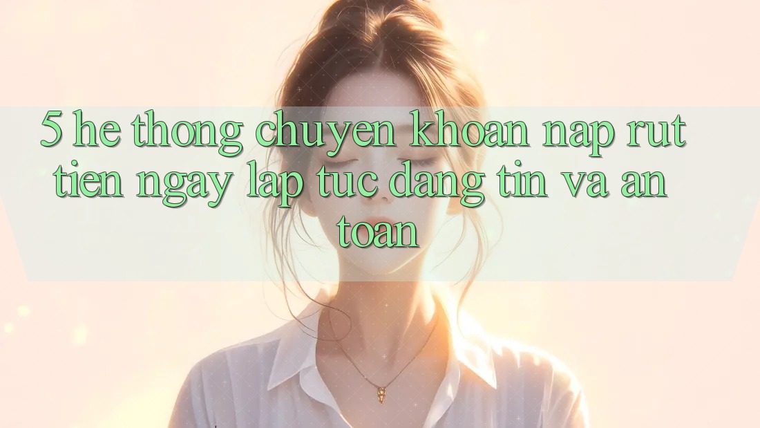 5. Hệ thống chuyển khoản nạp - rút tiền: Ngay lập tức, đáng tin và an toàn