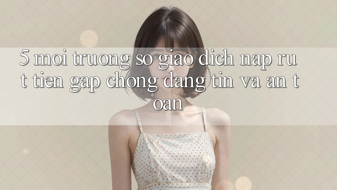 5. Môi trường số giao dịch nạp - rút tiền: Gấp chóng, đáng tin và an toàn